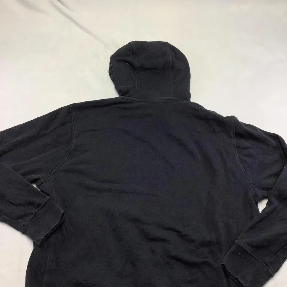 Nike Hoodie Mens Medium Black Pullover Sweatshirt Kangaroo Pocket Logo Graphic